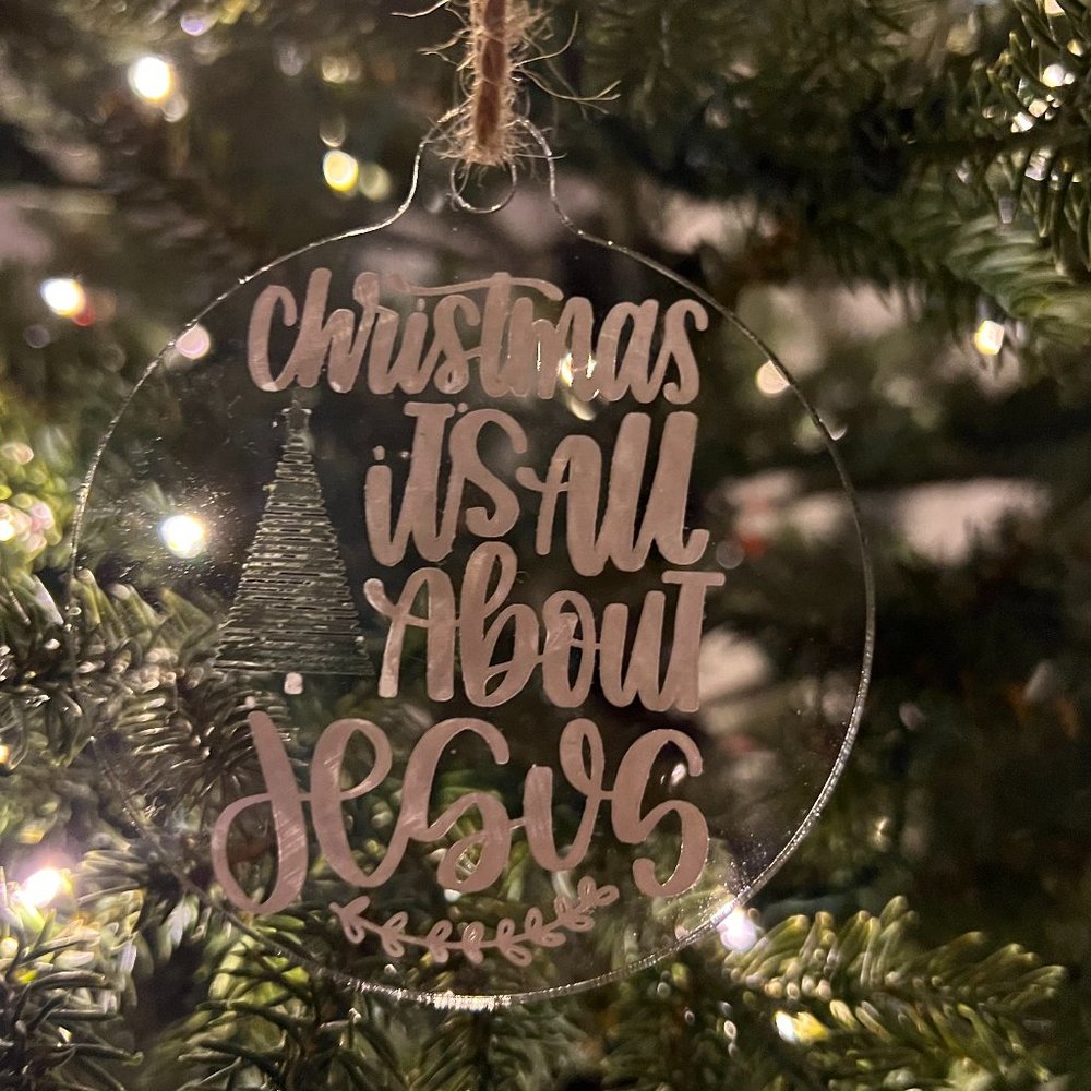 Christmas is all about Jesus - Two (2) Ornaments